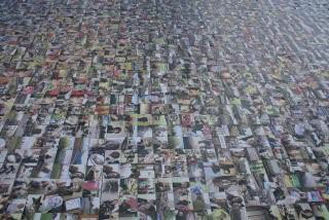 A shot of the world's biggest photo mosaic from ground level