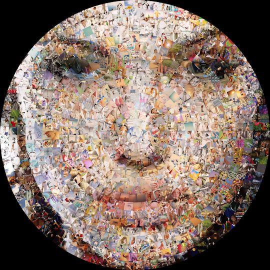 The full circular photo mosaic